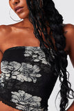 Strapless Floral Tube Top
