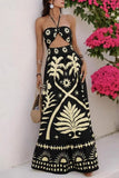Strapless Cutout Casual Maxi Dress