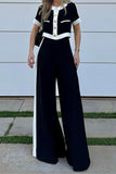 Button-Front Elegant Pants Set