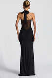 Halter Ruched Evening Gown