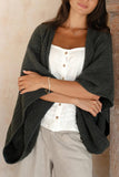 Elegant Draped Open-Front Shrug