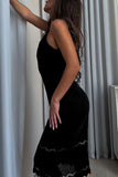 Sleeveless Crochet Knit Casual Dress