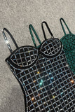 Sequin Grid Mini Dress