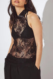 Lace Halter Tank Top