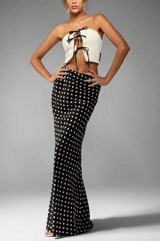 Polka Dot Maxi Skirt