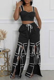Tie-Detail Wide-Leg Casual Pants