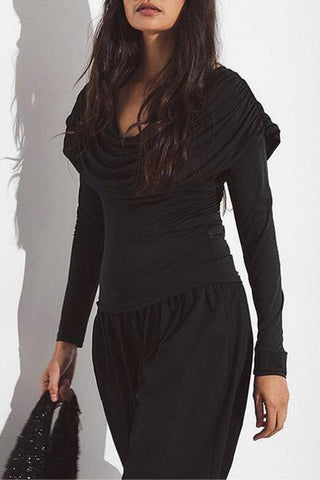 Off-Shoulder Ruched Blouse