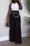 Chic Wide-Leg Cargo Jeans