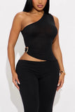 One-Shoulder Elegant Pants Set