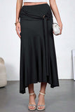 Draped Skirt with Tie Detail