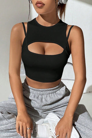 Cut-Out Strappy Tank Top