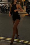 Halter Neck Glitter Romper