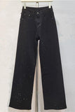 Sparkle Embellished Straight Jeans