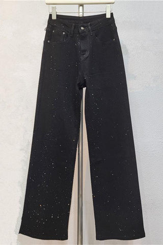 Sparkle Embellished Straight Jeans