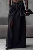 Pleated High-Waist Midi Skirt