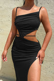 Cutout Bodycon Sundress with Side Slit