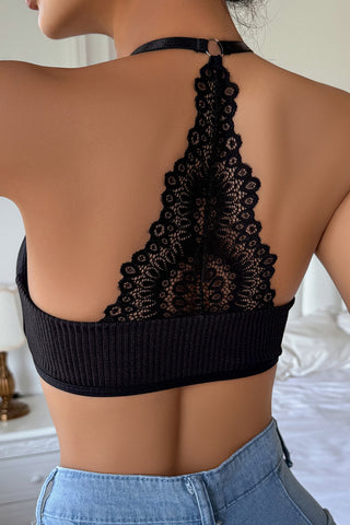 Lace Back Bralette with Adjustable Straps