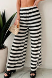 Striped Wide-Leg Casual Pants