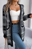 Classic Plaid Open-Front Cardigan