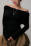 Off-Shoulder Long Sleeve Top