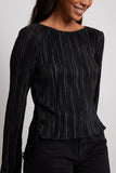 Ribbed Long Sleeve Blouse