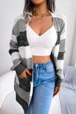 Striped Open-Front Cardigan