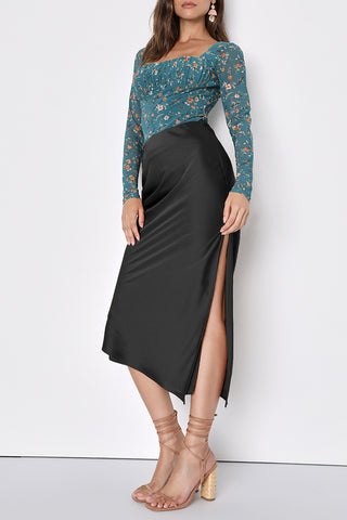 Elegant High-Waist Midi Skirt