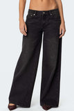 Wide-Leg Straight Jeans