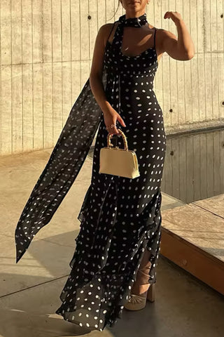 Polka Dot Spaghetti Strap Dress