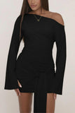 One-Shoulder Casual Mini Dress
