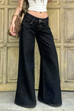 Wide-Leg Straight Jeans