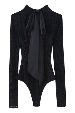 Elegant Lace High-Neck Bodysuit
