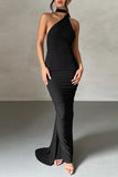 One-Shoulder Evening Gown