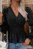 Elegant Textured Smocked Blouse