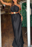 Halter Cutout Maxi Dress
