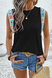 Sleeveless Crochet Strap Tank