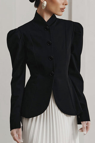 Elegant Button-Front Blazer