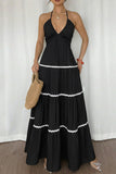 Halter Tiered Maxi Dress
