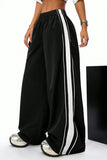Wide-Leg Stripe Casual Pants