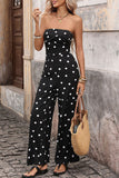 Strapless Polka Dot Jumpsuit