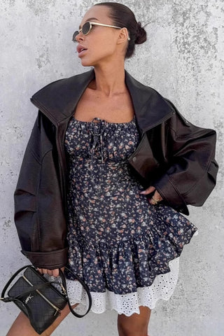 Floral Ruffle Casual Dress