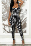 Polka Dot Sleeveless Jumpsuit