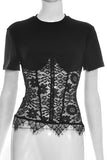 Lace Accent T-Shirt