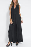 Sleeveless V-Neck Maxi Dress