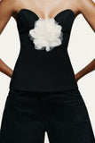 Floral Embellished Sweetheart Tank