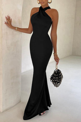 Elegant Halter Evening Gown