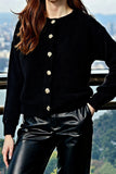 Gold Button Detail Cardigan