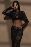 Floral Lace Skirt Set