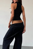 High-Neck Cutout Tank Top