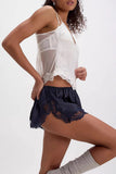 Lace-Trim Casual Shorts